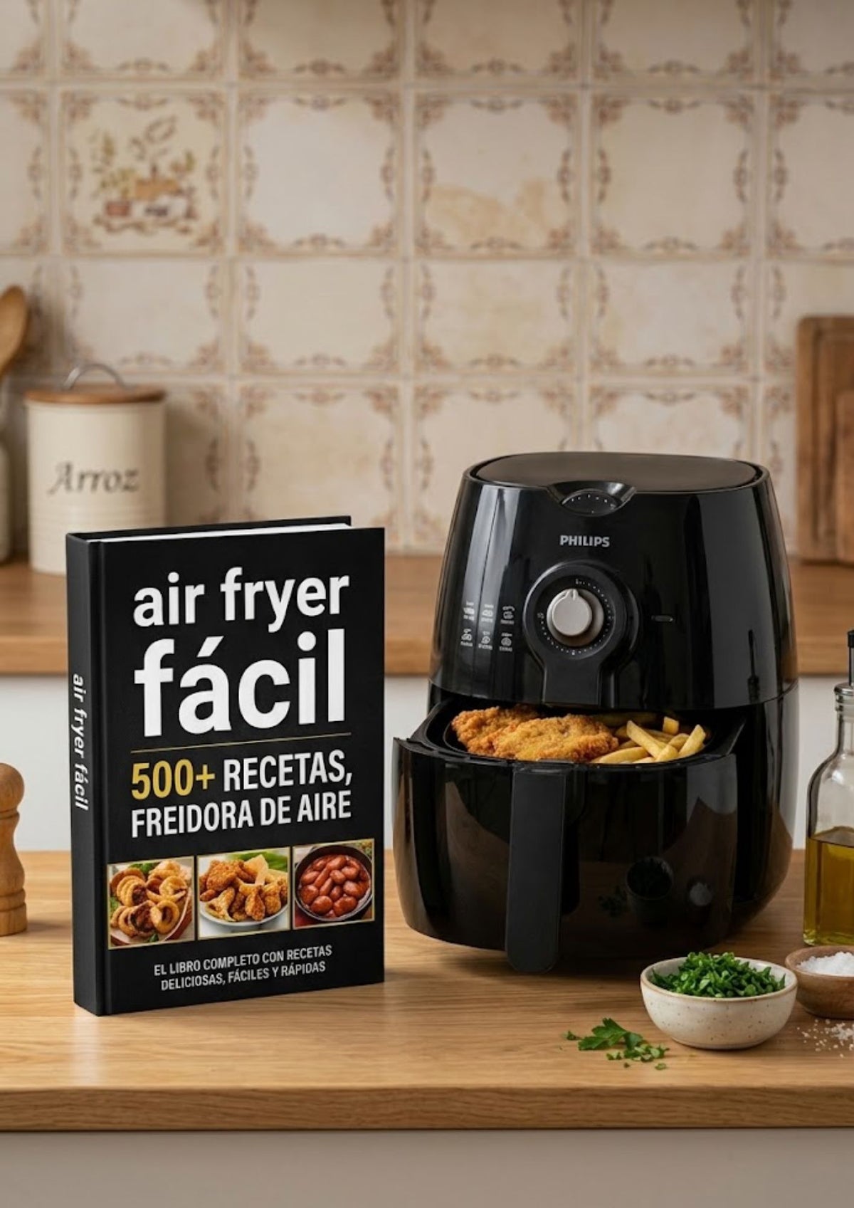 Nunca Más Sin Ideas: 500 Recetas para Freidora de Aire + 9 BONUS.